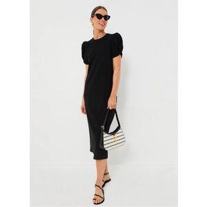 Pomander Place NWT Black Vesty Puff Sleeve Relaxed Fit Maxi Dress Size XS